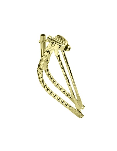 20 Lowrider Bent Square Twisted Spring Fork 1 Inch Gold.